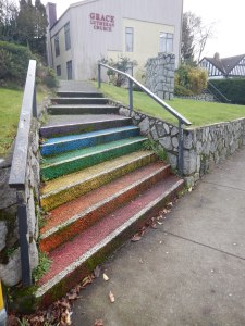 rainbow staircase near Fort & Moss in Victoria BC