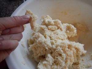 cookie dough mixed, firm & not too soft, Danish Butter Cookies baking Victoria, BC