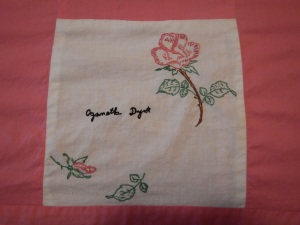 embroidery by Aganetha Dyck, Silver Valley Ladies Club Canadian Centennial Friendship Bedspread