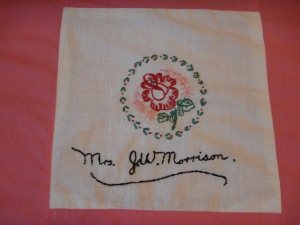 embroidery by Astrid Morrison, Silver Valley Ladies Club Canadian Centennial Friendship Bedspread